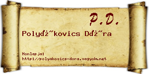 Polyákovics Dóra névjegykártya