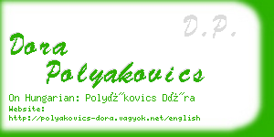 dora polyakovics business card